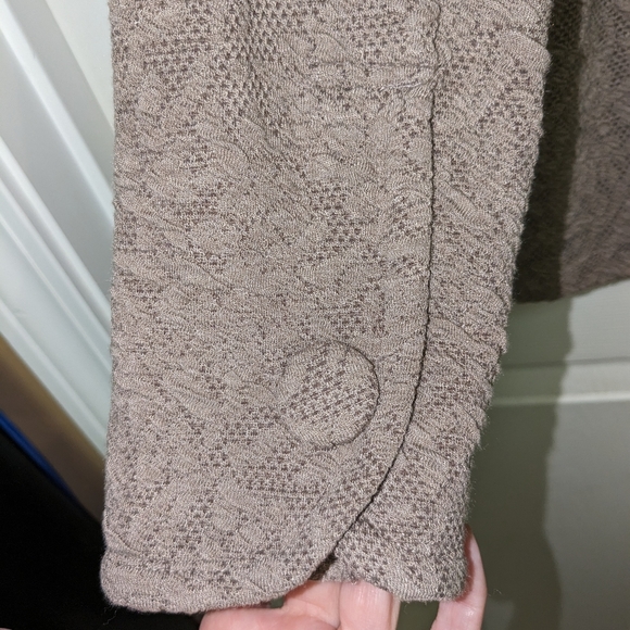 Blazer Suit Jacket Damask Taupe Brown wide lapel NWT XL $78 Retail - Picture 6 of 10